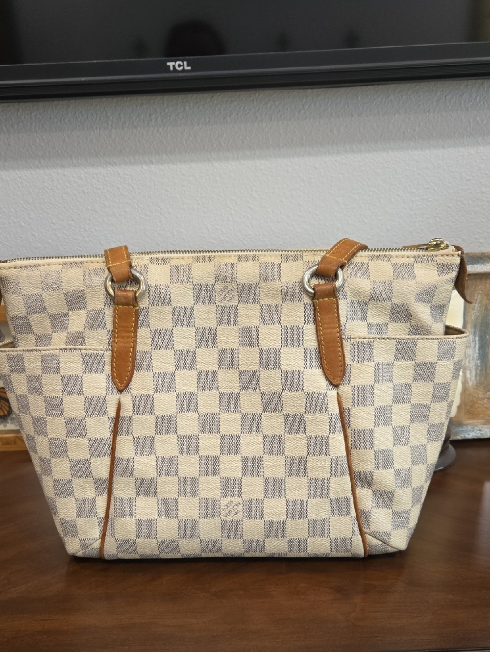 LOUIS VUITTON TOTALLY PM DAMIER AZUR SHOULDER BAG - GUC! - Picture 5 of 16